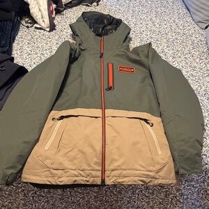 Volcom Olive and Beige Ski Jacket